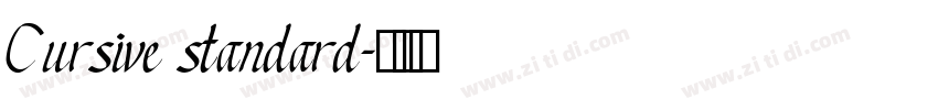 Cursive standard字体转换